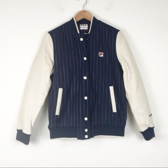 NWT Fila x Bandier Melton Wool Varsity Jacket Size XS - Picture 4 of 13
